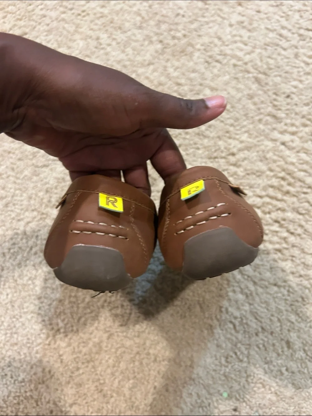 Rockport Men's Tan/Brown Leather Penny Loafers